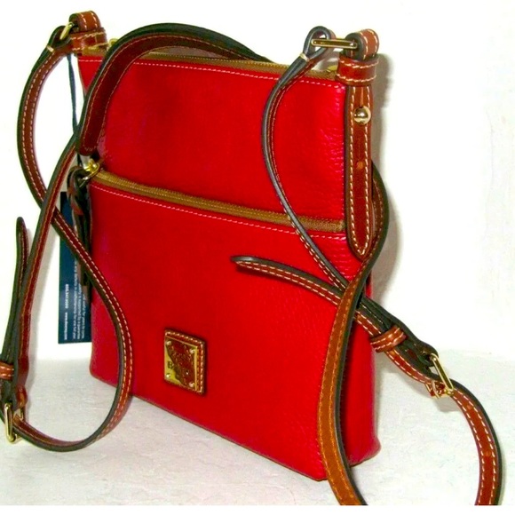 Dooney & Bourke Handbags - Brand New Pebble Leather RED call Scotty, Dooney, and Bourke Nag